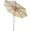 Image de Parasol Inclinable Ø2,7m Toile Polyester Imperméable Avec Cordon De Serrage 8 Baleines Ventilation