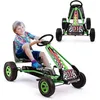 Image de GOPLUS Kart à Pédales Vélo et Véhicule pour Enfants Siège Réglable Volant Réel Frein à Main Roues en Caoutchouc Antichocs