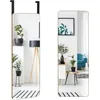 Image de Miroir Rectangulaire Mural / Suspendre Sur Porte En Bambou De Style Moderne Avec Angles Arrondis 100 X 35 Cm