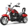 Image de Costway Moto Électrique 6v Pour Enfants Scooter Avec 3 Roues Effet Sonore Et Lumineux, 3km/h Max, 3 Ans Rouge