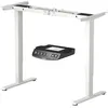 Image de COSTWAY BUREAU ASSIS DEBOUT ELECTRIQUE -2 Moteurs - Réglable en Hauteur (70-120 CM) et Largeur (109-151 cm) Moins de 50 dB Blanc
