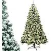 Image de Sapin De Noël Enneigé Artificiel 225cm Avec 550 Lumières Led 1364 Rameaux