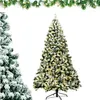 Image de Sapin de Noël LED Artificiel 225cm COSTWAY-550 Lumières Blanc Chaud-1364 Rameaux PVC Floqué-Support Métal Pliable-Décoration de