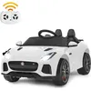 Image de Jaguar Voiture Électrique 12V/45 pour Enfants 3-8 Ans Télécommande 2.4G 3-5 km/h2 Moteur MP3 USB TF Récit Blanc