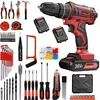 Image de Perceuse visseuse sans fil - MAGICFOX - 36V - Couple 40 N·m - 2 vitesses (0-400/0-1350 tr/min) - 2 batteries 100 accessoires