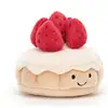 Image de Peluche Tarte Aux Fraises Jellycat Jolie Pâtisserie Rouge Polyester