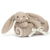 Image de Doudou Couverture Lapin Beige Bashful