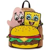Image de Bob LÉponge Loungefly - Crabby Patty Group Femme Mini Sac À Dos multicolore
