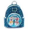 Image de Sac à dos - Loungefly - Snowman Mickey & Minnie - Cuir PU - 23x27x11 cm - Mixte