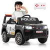 Image de COSTWAY 12V Voiture Électrique Enfant avec Télécommande 24G Musique & Lumières LED 3 Vitesses pour 3-8 Ans Charge 30kg Noir