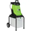 Image de Broyeur de Jardin Électrique 2800W COSTWAY Bac de Collecte de 50 L Diamètre de Coupe 45 mm Roues Mulcheur Filaire à Bois Vert