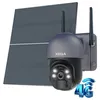 Image de Caméra de Surveillance Solaire Extérieure sans Fil Xega 3G/4G LTE 2K avec Vision Nocturne 20W Panneau Solaire 20000mAh Batterie