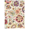 Image de Tapis de salon bohème chic - Safavieh - Gabrielle - 122 x 170 cm - Ivoire & Multicolore