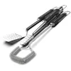 Image de Kit 3 Ustensiles Barbecue : Spatule Pince Brosse - Inox Haute Résistance & Poignées Antidérapantes PIT BOSS