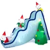 Image de GOPLUS Décoration de Noël Gonflable en Forme de Toboggan avec 3 Mignons Ours Polaires en Tissu Polyester avec Lumières LED