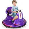 Image de GOPLUS Auto Tamponneuse pour Enfants 6V avec TélécommandeRotation à 360 DegrésLumières LED2 Modes de ConduiteViolet