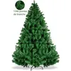 Image de GYMAX Arbre de Noël 225 cm avec 1346 Branches en PVC Sapin Artificiel avec Support en Métal pour Intérieur/Extérieur Vert