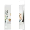 Image de COSTWAY Miroir 2 en 1 Suspension Mural + Porte 119 x 33 cm avec Crochets de Porte et Vis Blanc
