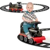 Image de Train Electrique pour Enfants - COSTWAY - Noir - Rail 220cm - Musical et Lumineux