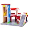 Image de Bigjigs Toys, Ensemble De Jeu Parc Et Garage En Bois, Adapté Aux ges Dès 3 Ans