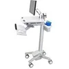 Image de Ergotron chariot - pour ecran LCD/clavier/souris/lecteur de codes a barres/processeur - gris, blanc, aluminium poli