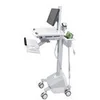 Image de Ergotron chariot - pour ecran LCD/clavier/souris/scanner de codes a barres/CPU/medicament - alimente par LiFe, UE - gris, blanc, aluminium poli