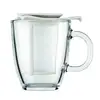 Image de Set Mug En Verre 0.35l Et Son Filtre En Nylon Blanc