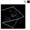 Image de Horloge murale moderne 50x50cm design industriel minimal time line - noir