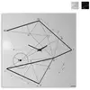 Image de Horloge murale moderne 50x50cm design industriel minimal time line - gris