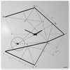Image de dESIGNoBJECT horloge murale TIME LINE (Gris métallisé - Tôle coupée au laser)