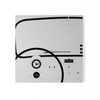 Image de dESIGNoBJECT horloge murale CINQUINO CLOCK ORGANIZER (Blanc - Tôle coupée au laser)