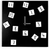 Image de dESIGNoBJECT horloge murale CHANGING CLOCK (Noir - Tôle coupée au laser)
