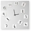Image de dESIGNoBJECT horloge murale CHANGING CLOCK (Gris mllisGrigio metallizzato grande - Tôle coupée au laser)