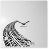 Image de dESIGNoBJECT horloge murale RIDE AND LIVE (Blanc / Noir - Tôle coupée au laser)