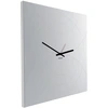 Image de dESIGNoBJECT horloge murale avec mirror carré NARCISO (Bordure gris clair - Tôle coupée au laser)