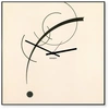 Image de dESIGNoBJECT horloge murale KANDINSKY CLOCK (Beige / Noir - Tôle coupée au laser)