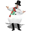 Image de Costume Bonhomme De Neige Gonflable Costume Avec Chapeau