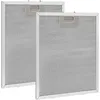 Image de FIREGAS 2 pièces Filtre à Graisse Métallique 339x257mmAccessoire Hotte Aspirante pour Hottes de Cuisine - Argent