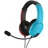 Image de Casque gaming filaire - PDP - Airlite Nintendo Switch - Licence officielle Nintendo - Microphone flexible - Bleu néon et rouge néon