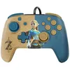 Image de PDP Manette filaire Zelda Faceoff Deluxe+ pour Nintendo Switch   Bleu et marron