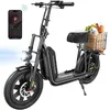 Image de Trottinette électrique iScooter F7 avec siège-16-1000W-50 km Autonomie -Batterie amovible-Panier amovible-Tout-terrain et urbain