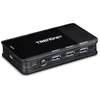 Image de Switch USB - Trendnet - TK-U404 - Noir - USB 3.2 Gen 1 - Témoin LED - 8 Ports USB A