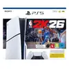 Image de Pack console playstation 5 sony edition standard slim blanc et noir + nba 2k26