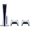 Image de Pack PS5 Standard (avec lecteur CD) : Console PlayStation 5 (Modèle Slim) + 2ème manette DualSense Blanche