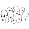 Image de Guirlande Guinguette LED - SILUMEN - 10M - IP44 - 10 ampoules E27 - Vintage Noir