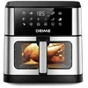 Image de DEIME Friteuse à air sans huile 10L Air Fryer 1800 W avec 10 Préprogrammes Écran Tactile LED Fenêtre Transparente