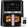 Image de Friteuse à air sans huile - DEIME - Air fryer 7L - 12 programmes - 1800W - Écran Tactile LED - Fenêtre Transparente Noir mat 