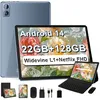 Image de Tablette Tactile 10.1 IPS-1280*800 HD Android 14 22Go+128Go/1TB TFWidevine L1/Netflix HDOcta-core8000mAhWiFi5GClavier