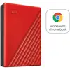 Image de Disque Dur Externe Western Digital My Passport 4 To Rouge