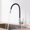 Image de Robinet de Cuisine Rotatif 360°- Tuyau Noir en Silicone - Mitigeur Évier Flexible avec 2 Modes Jet pour Cuisine